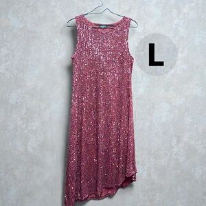 Glamorous Asymmetrical Red Sequin Dress